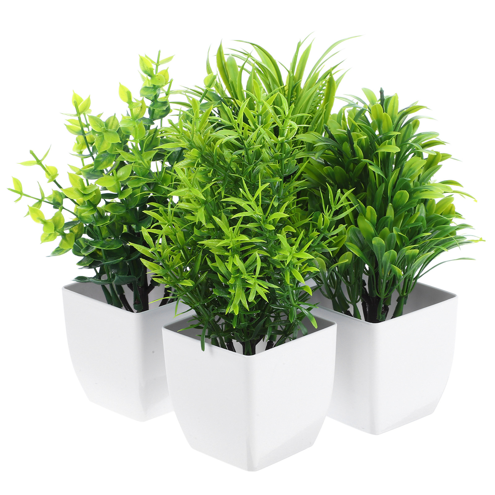 Bonsai Garden And Cafe - 4Pcs Artificial Potted Plant Bonsai Decor