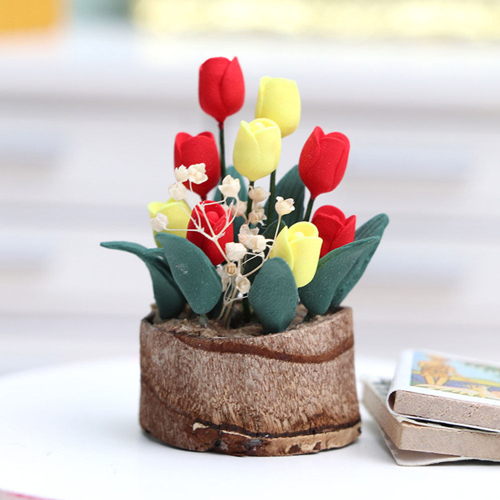Bonsai Garden Europe - 1:12 Scale Miniature Flowerpot Decor Resin