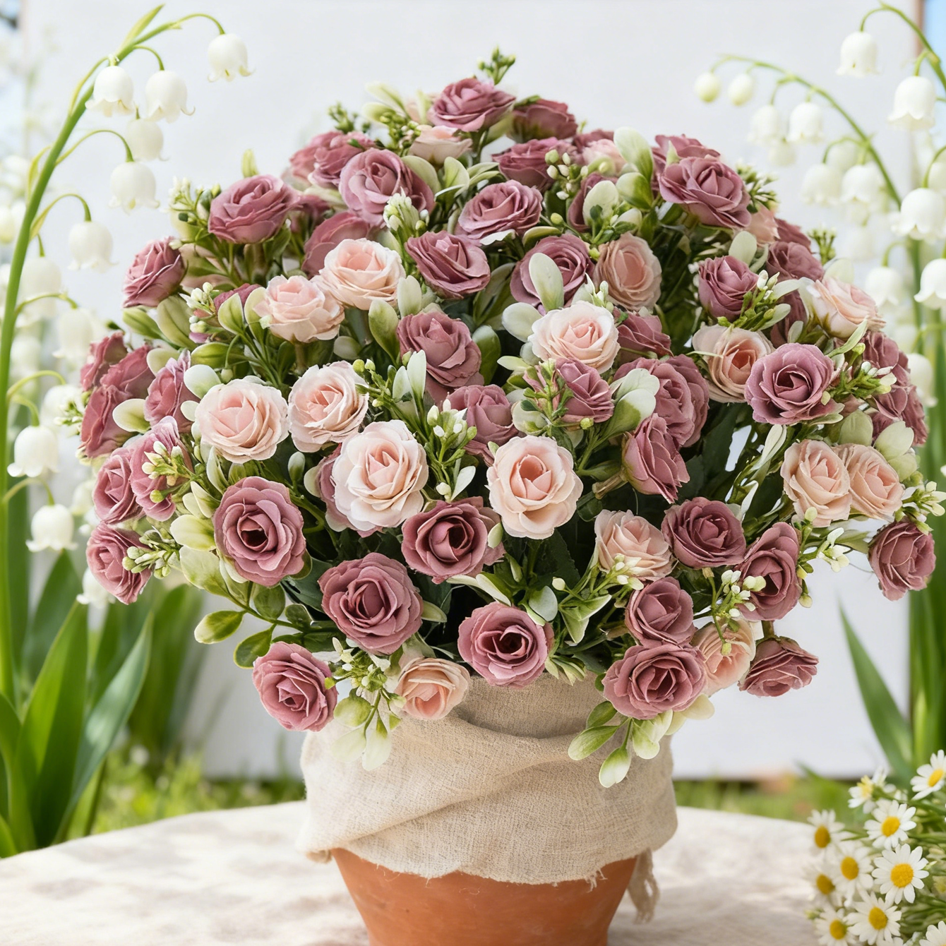 Artificial Flower Silk Rose We - Bonsai Garden Festival recensie en prijs
