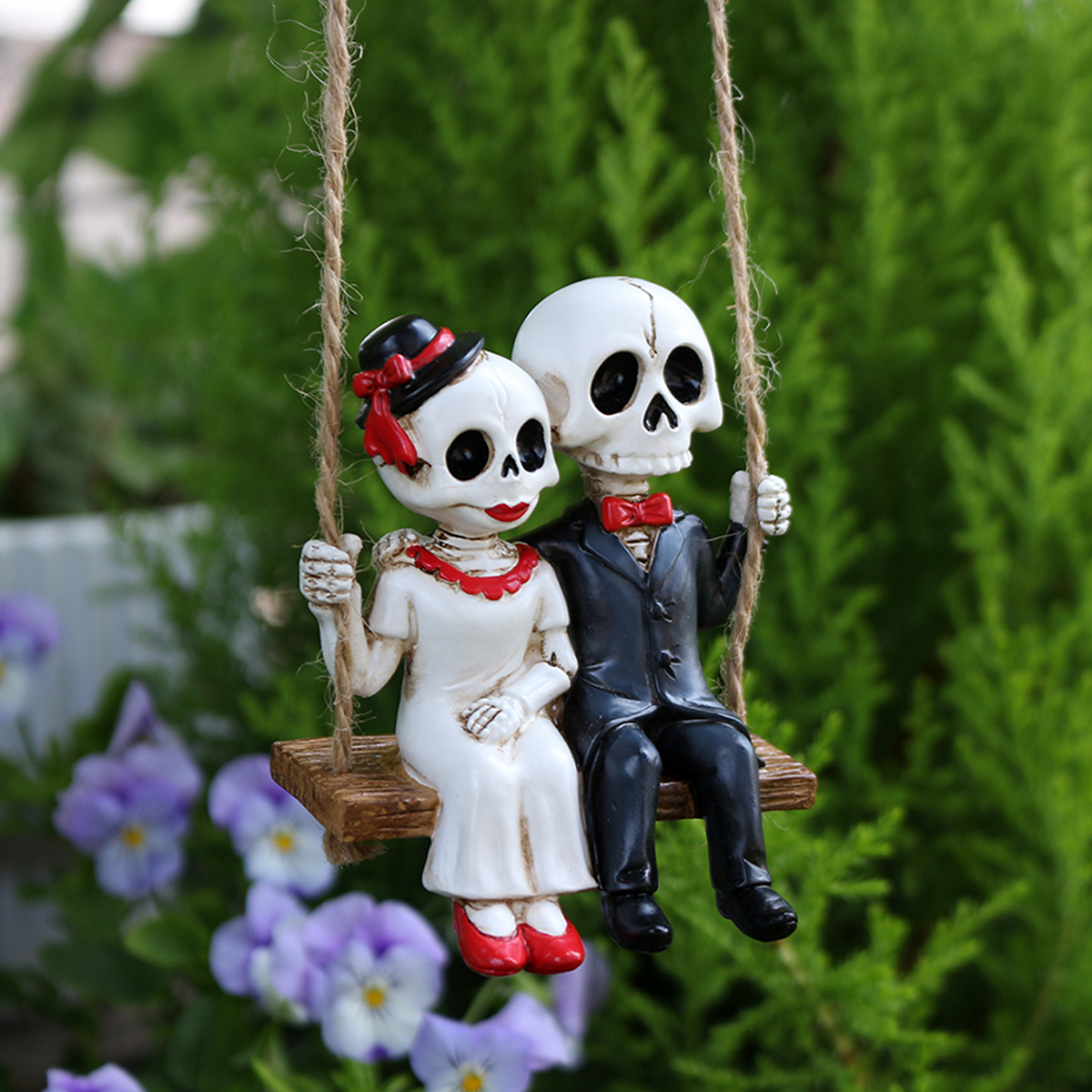 Resin Skeleton Couple Swing St - Bonsai Garden Festival recensie en prijs