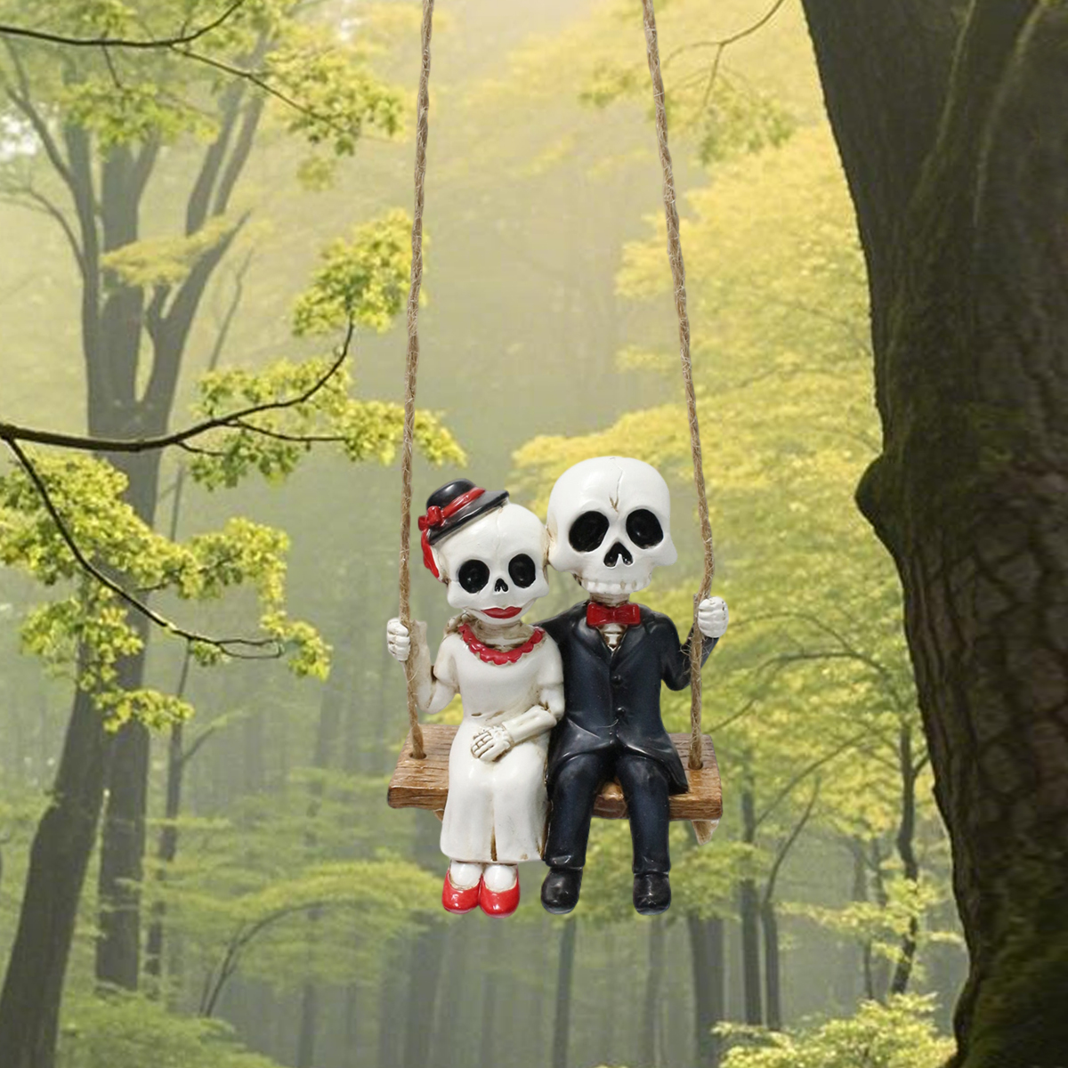 Resin Skeleton Couple Swing St - Bonsai Garden Festival recensie en prijs