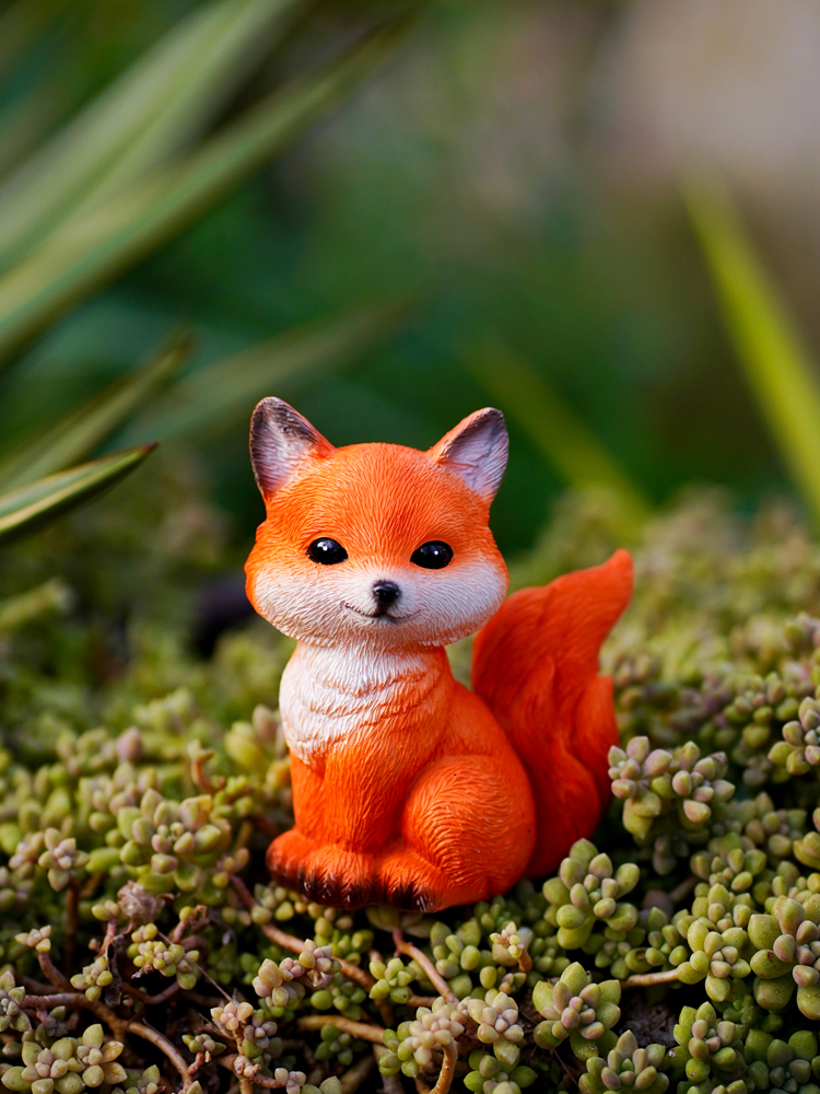 Cute Fox Resin Decoration Orna - Bonsai Garden Europe recensie en prijs