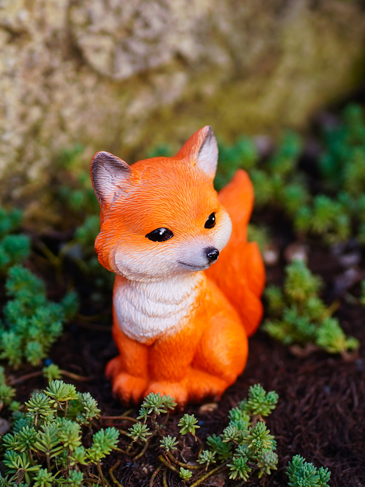 Cute Fox Resin Decoration Orna - Bonsai Garden Europe recensie en prijs