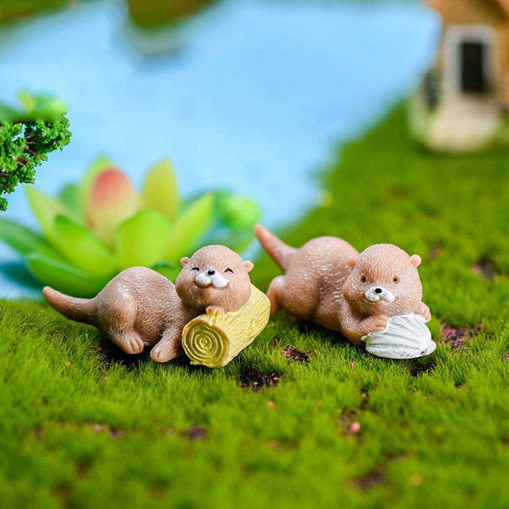 Otters Figurine Mini Home Deco - Bonsai Garden Europe recensie en prijs